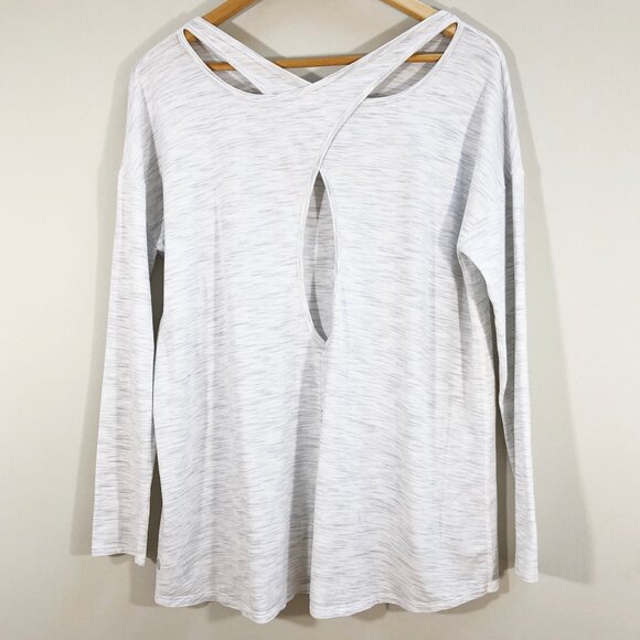 LULULEMON Back Into It Long Sleeve 3 Colour Space Dye Ice Grey Alpine White 10 - Picture 9 of 11